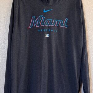 Nike Miami Marlins Authentic Collection Early Work Hoodie XL